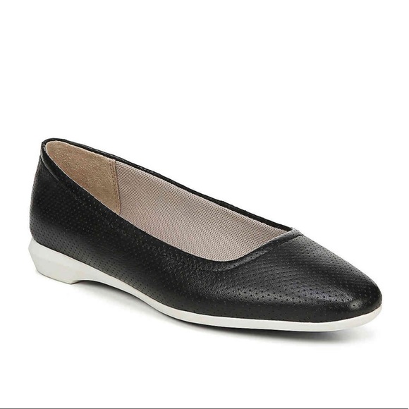 Black Perforated Sporty Sole Loafer Flats - Picture 5 of 5